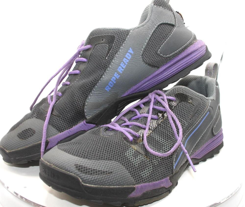 5.11 Recon Trainer Shoes Womens Size 7.5 Gray Purple Rope Ready Gym Sneakers